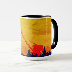 TAZA INGENIERO OPERATIVO MERRY CHRISTMAS ART RED YELLOW