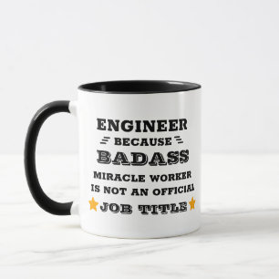 Taza Ingeniero personalizado de Badass Mug - Gracioso r