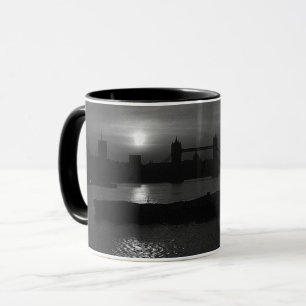 Taza Inglaterra vintage Londres atardecer Puente de la 