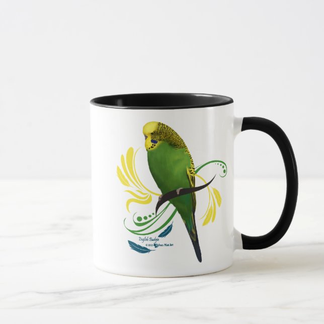 Taza Inglés verde Budgie (Derecha)