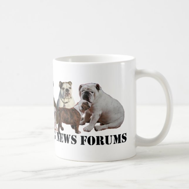 Taza inglesa de las noticias del bulldog (Derecha)