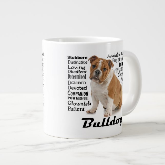 Taza inglesa del jumbo del bulldog (Derecha)