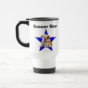 Taza inglesa del perrito del bulldog de la