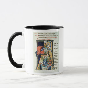 Taza Inicial "A" de Historiated que representa a Daniel