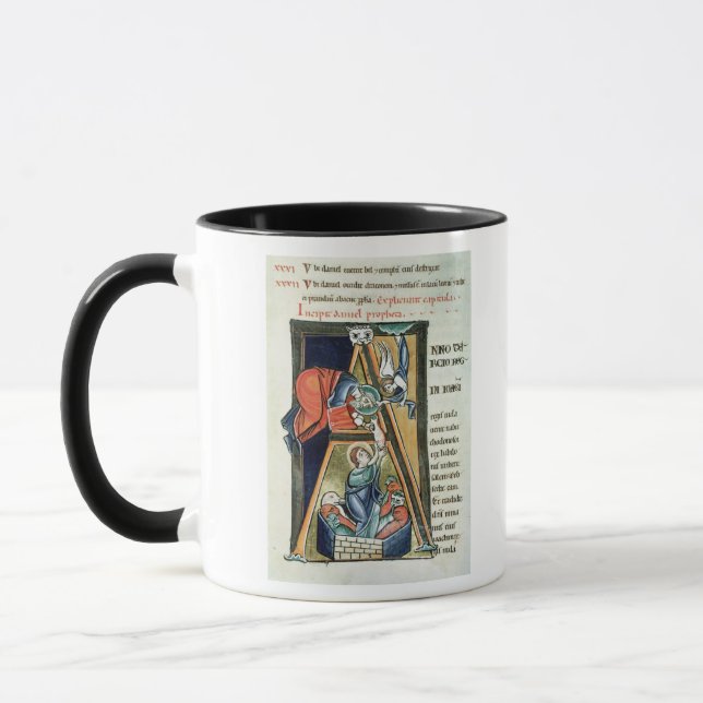 Taza Inicial "A" de Historiated que representa a Daniel (Izquierda)