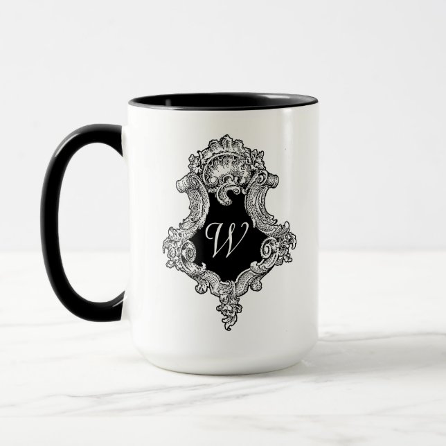 Taza Inicial de monograma personalizado (Izquierda)