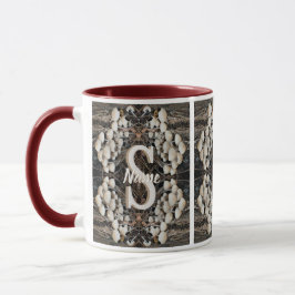 Taza Inicial de Monograma Personalizado Nombre Hongos S