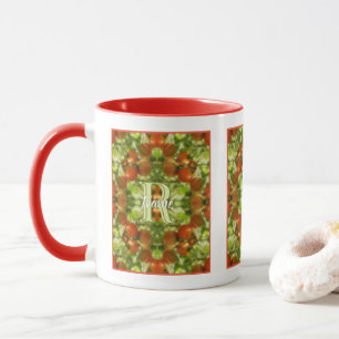 Taza Inicial de monograma personalizado Nombre Tomates