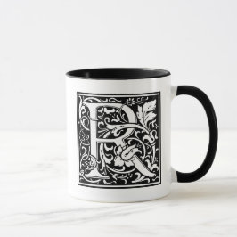 Taza Inicial decorativa "R" de la letra