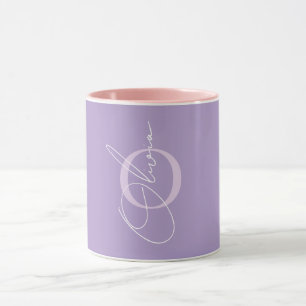 Taza Iniciales de nombres personalizados elegantes