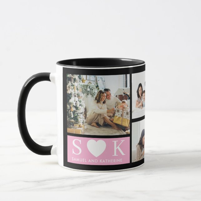 Taza Initial EDITABLE Sweetheart Photos Valentine's (Izquierda)
