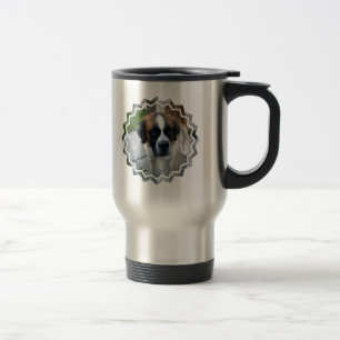 Taza inoxidable del viaje de la foto de St Bernard