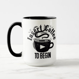 Taza Insertar café para comenzar cita divertida de café