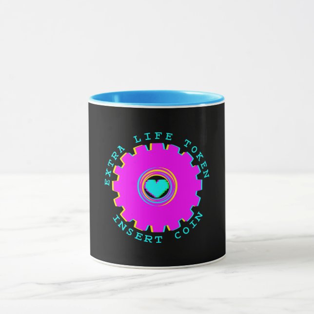 Taza Insertar moneda corazón de vida extra de Arcade Re (Centro)
