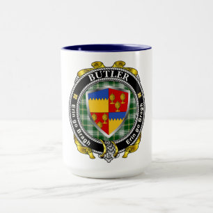 Taza Insigne de escudo irlandés personalizado de Butler