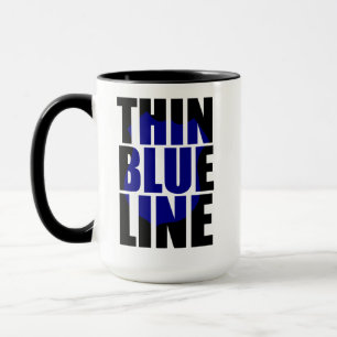 Taza Insignia de Apoyo a la Policía de la Línea Azul De