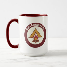 Taza Insignia de la Carpa del Equipo de la Fogata del P