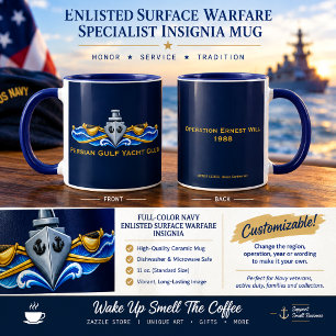 Taza Insignia del Especialista en Guerra de Superficie 