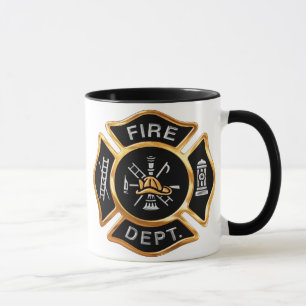 Taza Insignia Gold del Departamento de Bomberos