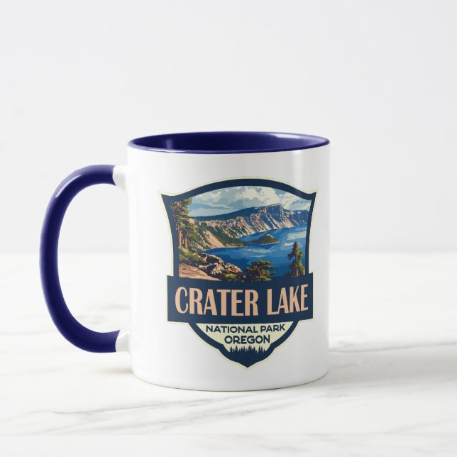 Taza Insignia Retro del Ilustracion del Parque Nacional (Izquierda)