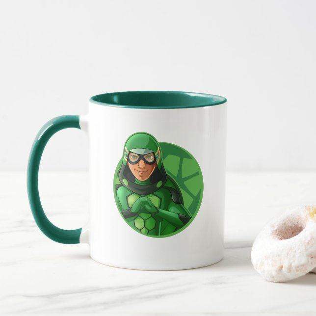 Taza Insignia verde de Carapace (Con donut)