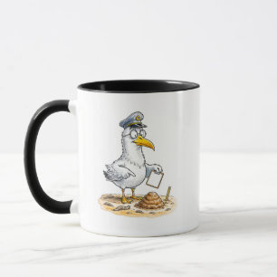 Taza Inspector de gusanos ave cómica