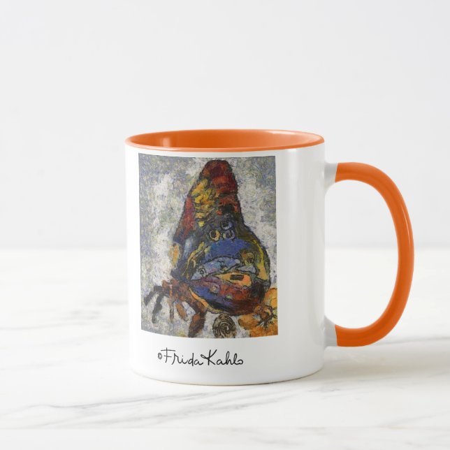 Taza Inspiración del Monet de la Mariposa Frida Kahlo (Derecha)