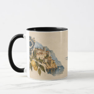 Taza inspirada en el viaje moderno del viaje artís