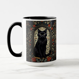 Taza Inspirado el gato negro William Morris