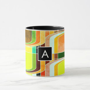 Taza Inspirado en el funky retro colorido