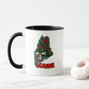 Taza Inspirado en el tatuaje de esquema de estado princ