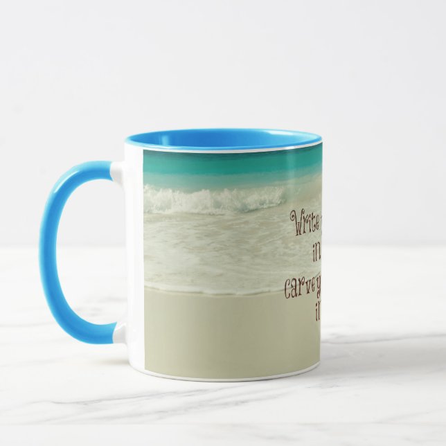 Taza Inspirador tallar tus bendiciones en una cita de p (Izquierda)