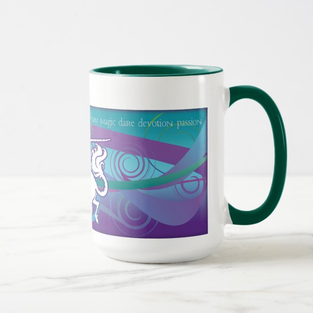 Taza inspiradora 2013 del unicornio 15oz de la (Derecha)