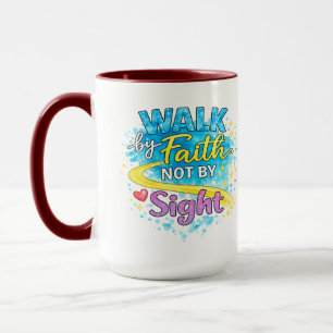 Taza Inspiradora Caminar por Fe No por Vista
