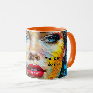 Taza Inspiradora cara personalizada de sirena
