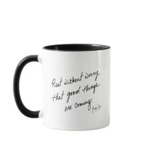 Taza Inspiradora de Cosas Buenas Escritas a Mano