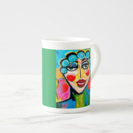 Taza inspiradora de la porcelana de hueso del