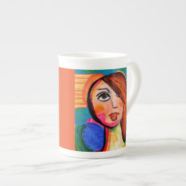 Taza inspiradora de la porcelana de hueso del