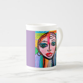 Taza inspiradora de la porcelana de hueso del