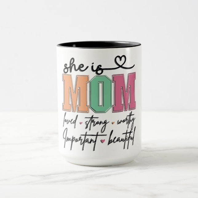 Taza Inspiradora Ella Es Mamá (Centro)