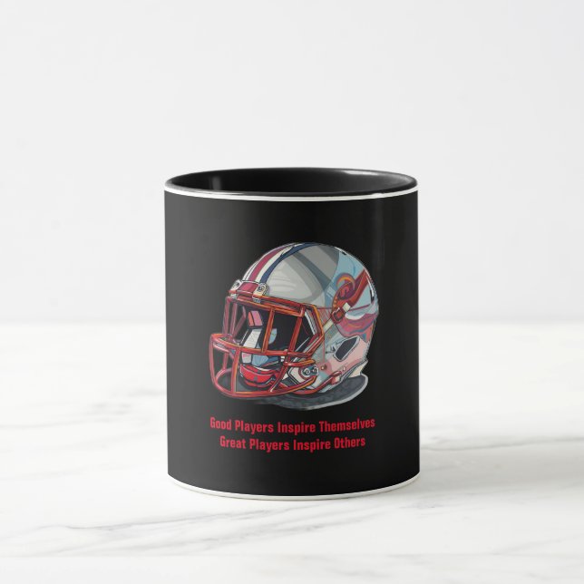 Taza Inspirational Good Players Pop Art Football Helmet (Centro)