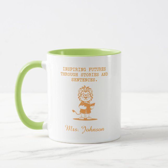 Taza Inspire Futures Stories Sentences English Teacher (Izquierda)