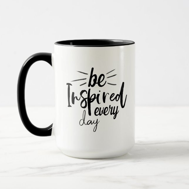 Taza Inspiren Cada Día Cita Café Mug (Izquierda)