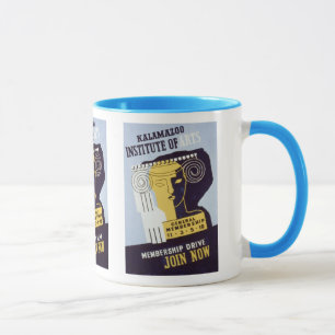 Taza Instituto de artes - poster de Kalamazoo de WPA -