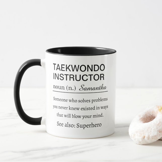 Taza Instructor de Taekwondo (Con donut)