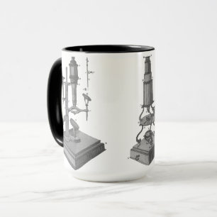 Taza INSTRUMENTO Científico Antiguo Microscopio del Sig