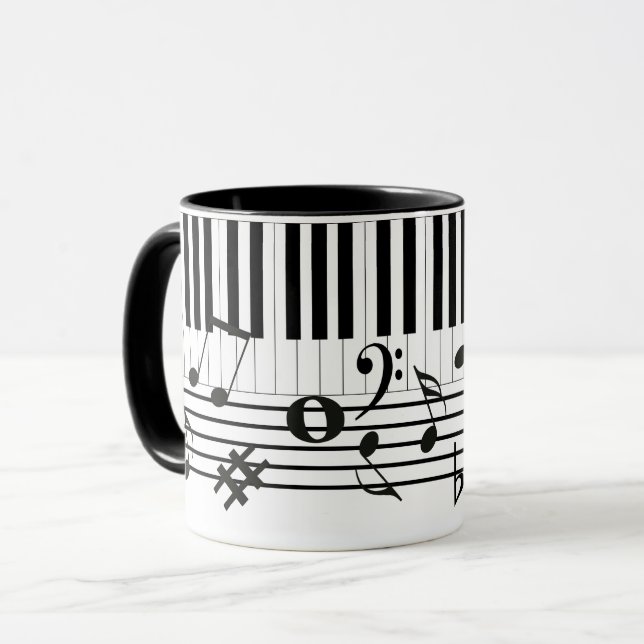 Taza Instrumentos de claves de piano (Anverso izquierdo)