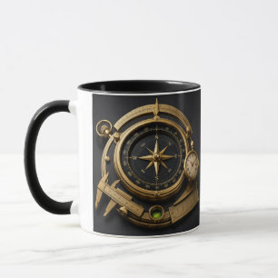 Taza Instrumentos de Navegación Brújula Marítima Antigü