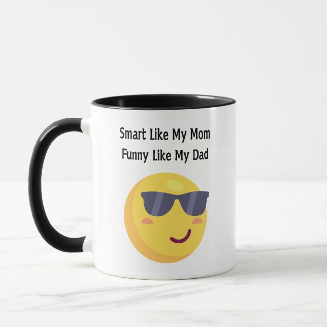 Taza Inteligente como mamá, divertido como papá (Izquierda)