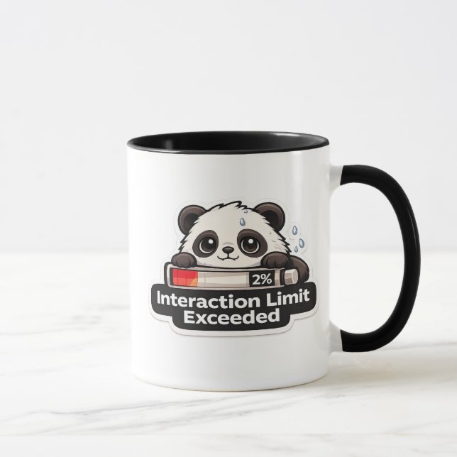 Taza Interaction Limit Exceeded Panda Design (Derecha)